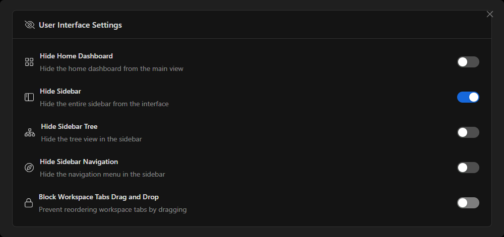 Configuraciones detalladas