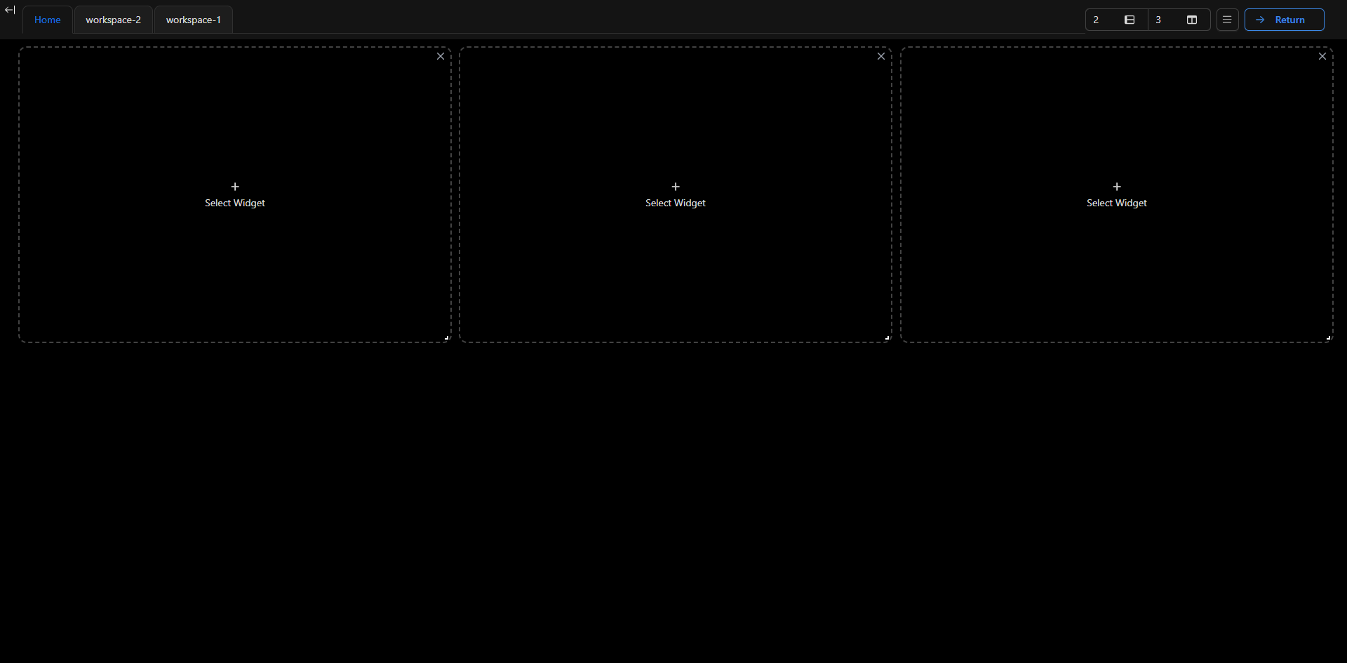 Panel de configuración
