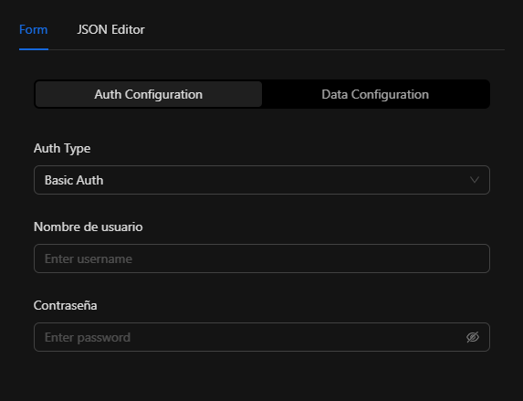 Formulario de Basic Auth