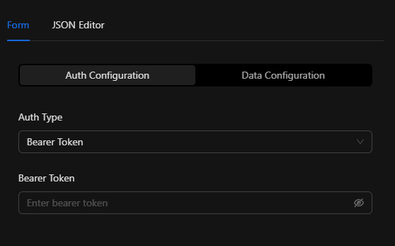 Formulario de Bearer Token