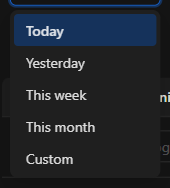 Time range options