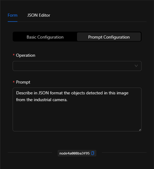 Configuración del prompt del nodo Grok