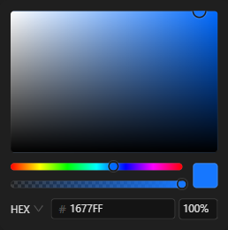 Selector de color con entrada HEX