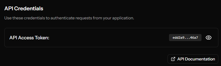 Ejemplo de API Access Token en WasenderApi