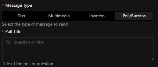 Formulario mensaje tipo Poll/Buttons
